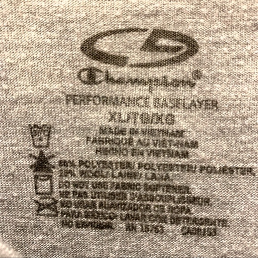 Champion Performance Base Layer Gray Long Sleeve … - image 4